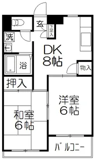 メゾン高砂【2階】の間取り