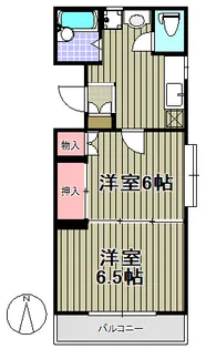 メゾンブランシュ2号館【2階】の間取り