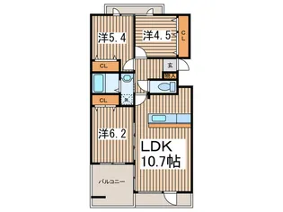 ドルフ南本宿II【1階】の間取り