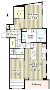 東京都港区南麻布3【マンション】の間取り