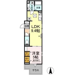 サニーコート高松【1階】の間取り