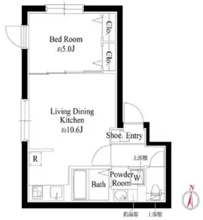 東京都江東区清澄2【マンション】の間取り