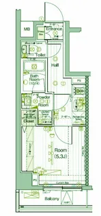 ブライズ西大井【4階】の間取り