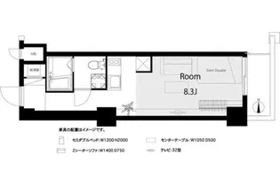 東京都新宿区住吉町【マンション】の間取り