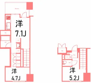 D’クラディアイヴァン横浜桜木【6階】の間取り