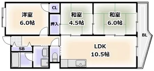 ジュネス岩井【3階】の間取り
