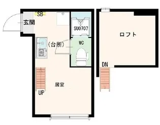 リヴィエール明大前【1階】の間取り