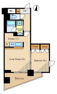 東京都杉並区和田1【マンション】の間取り