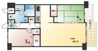 ダイアパレス西明石【11階】の間取り
