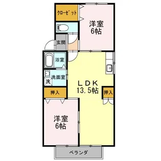 メゾン ノア B【2階】の間取り