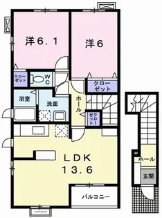 リサータB【2階】の間取り