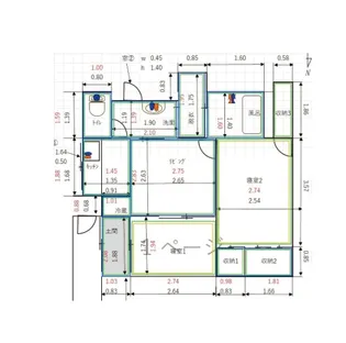 京都府京都市中京区西ノ京冷泉町【一戸建】の間取り