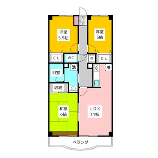 セラヴィ上宿【6階】の間取り