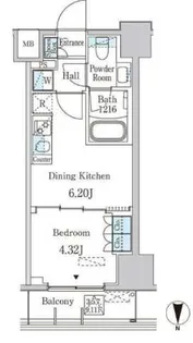 JP noie 西蒲田【10階】の間取り