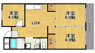 ラフェンテ塚本【5階】の間取り
