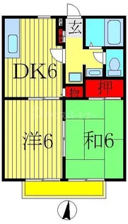 ポトリバB【2階】の間取り