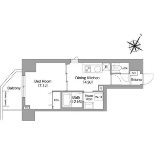 神奈川県横浜市中区長者町5【マンション】の間取り