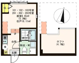 ハーモニーテラス北小岩VII【1階】の間取り