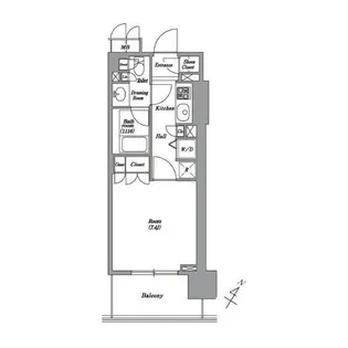 レキシントンスクエア白金高輪【4階】の間取り