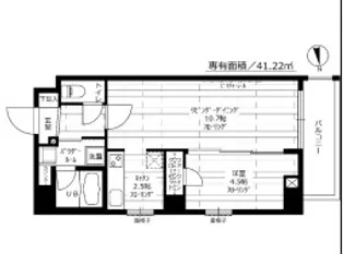 東京都新宿区改代町【マンション】の間取り