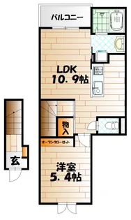 ポルタコスタII A棟【2階】の間取り