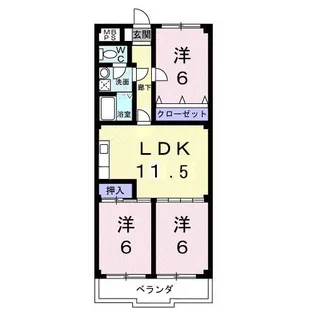 田中ハイツ【2階】の間取り