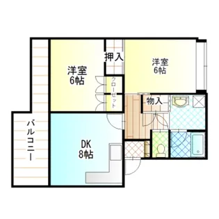 中菅谷ハイツ【3階】の間取り