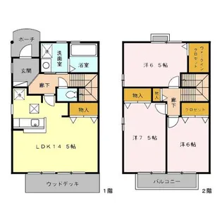 愛知県日進市岩崎台2【一戸建】の間取り