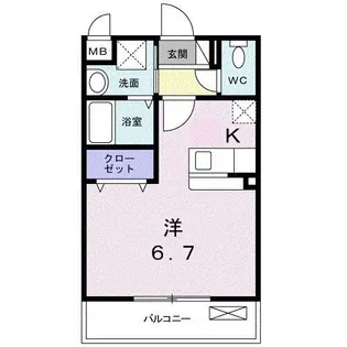 リバーパークK【2階】の間取り
