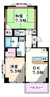 東京都立川市上砂町1【マンション】の間取り