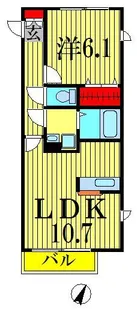 シュテルンビルトA【2階】の間取り
