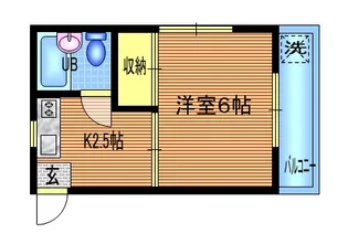 ハウスアオヤマ【2階】の間取り
