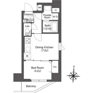 コンフォリア南千住【6階】の間取り