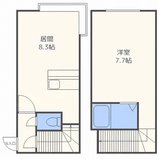 北海道札幌市中央区南四条西12【アパート】の間取り