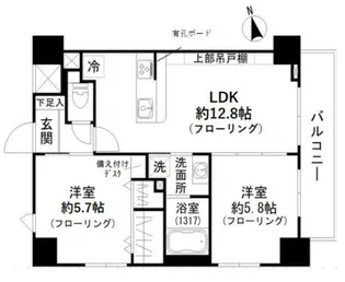 パークレーン川口【6階】の間取り