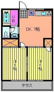 コーポ三角【2階】の間取り