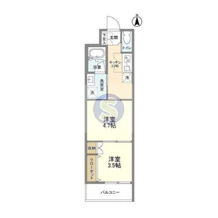 ウェルスクエア京都智恵光院【2階】の間取り