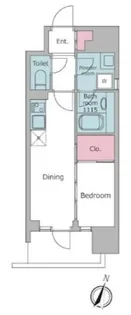 デュオフラッツ飯田橋EAST【7階】の間取り