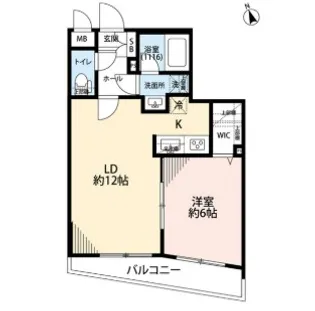 プレール・ドゥーク上中里【4階】の間取り