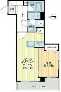 シャンブル富ヶ谷【3階】の間取り