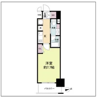 URBANLINK森小路駅前【12階】の間取り