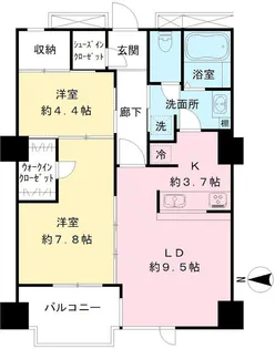 京王アンフィール高幡【5階】の間取り