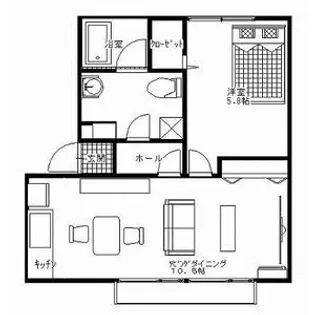 メゾン・イワカミ B【1階】の間取り