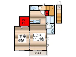 プロウノン高砂B【2階】の間取り