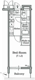 レジディア文京本駒込【7階】の間取り