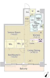 SASAZUKA TODAY【5階】の間取り