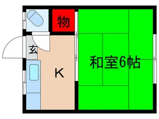 睦美荘【2階】の間取り