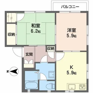 MAISON L’EST C【2階】の間取り