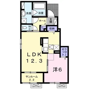 ロハス IV【1階】の間取り