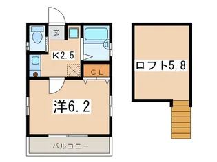 CF常盤台フラット【2階】の間取り